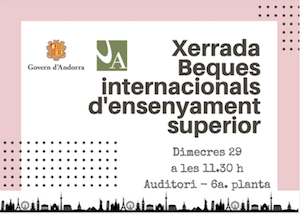 Xerrada sobre beques internacionals d’ensenyament superior