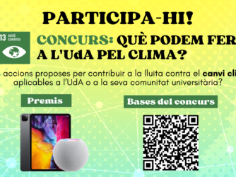 El nou concurs ‘Què podem fer a l’UdA pel clima?’ premiarà les millors idees presentades